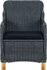 vidaXL 3-tlg. Garten-Lounge-Set mit Auflagen Poly Rattan Produktbild-Vorschau 6