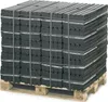 A pallet of briquettes stacked high and secured with straps. Produktbild-Vorschau