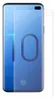 A screen protector is shown laid over a smartphone screen with a large '10' graphic and a fingerprint icon. Produktbild-Vorschau