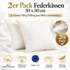 zestaw 2 poduszek z pierza 50x50 cm | wypełnienie poduszki Podgląd zdjęcia produktu 7