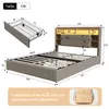 Moonbite bed met opbergruimte, 140x200 cm, linnen, beige, Productafbeelding-voorbeeld 6