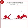 Diagrams showing two different uses of a lawnmower: mowing and collecting grass clippings. Produktbild-Vorschau