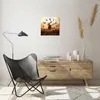Wanduhr - Quadrat - Glasuhr - Hirsch Natur Feld - 30x30cm - Produktbild-Vorschau 6