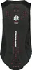 The back of a black protective vest with pink accents and perforations. Anteprima dell’immagine prodotto