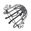 A black metal hanging basket with chains, shown against a white background. Náhled obrázku produktu