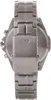 The back of a silver metal watch with a clasp closure. Produktbild-Vorschau