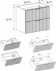 Diagrams showing dimensions and details of drawers for a cabinet. Anteprima dell’immagine prodotto