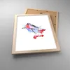 Gerahmtes Poster - Rahmen in heller Eiche - Dompfaff auf Produktbild-Vorschau 3