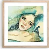 Gerahmtes Poster - Rahmen in heller Eiche - Aquarell Frau Produktbild-Vorschau 1