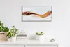 Wandbild Leinwand Bilder Wanduhr Geräuschlos 60x30 Wellen Produktbild-Vorschau 3