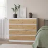 Kommode 8 grifflose Schubladen Thekla Weiß-Artisaneiche Produktbild-Vorschau 2