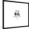 MuchoWow® Gerahmtes Poster Zitate - Dream big little one - Produktbild-Vorschau 1