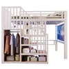 Lit mezzanine 140 x 200 cm en métal avec escalier et Voir les images du produit 8