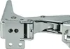 A close-up view of a metal refrigerator door hinge. Produktbild-Vorschau