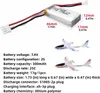 2 pezzi 7.4V 300mAh batteria al litio ad alta velocità per Anteprima dell’immagine prodotto 5