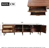 MODFU Meuble TV 180 cm avec éclairage LED, 2 tiroirs en Voir les images du produit 4