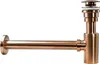 A copper-colored sink drain assembly with a pop-up stopper, shown against a white background. Anteprima dell’immagine prodotto