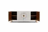 Sunset Sideboard Mangoholz 4 Türen weiß Produktbild-Vorschau 4