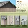 GIHAUVIA Gerätehaus Metall mit Fundament mit Fenster Produktbild-Vorschau 5
