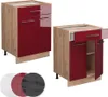 Küchenunterschrank Vicco Fame-Line Bordeaux Hochglanz 60 cm Produktbild-Vorschau 6
