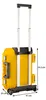 A yellow rolling tool case with dimensions indicated. Voir les images du produit