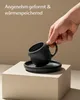 Sada 4 šálků na cappuccino Cosumy s podšálky, černá – Sada Náhled obrázku produktu 4