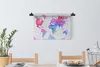 MuchoWow® Wandteppich Wandbehang Farben - Weltkarte - Produktbild-Vorschau 4