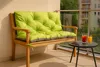 Gartenbankkissen 120×50×40 cm hellGrün – bequemes Sitz- und Produktbild-Vorschau 4