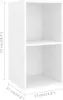 vidaXL Mobile TV da parete bianco 37x37x72 cm in materiale Anteprima dell’immagine prodotto 8