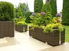 Fioriera in rattan rettangolare antracite 108 x 39 x 43 cm Anteprima dell’immagine prodotto 3