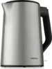 A studio shot of a silver electric kettle on a white background. Produktbild-Vorschau