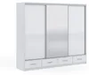 Krudox LOP Kleiderschrank Schiebetür Weiß 250x245x62 cm mit Produktbild-Vorschau 2