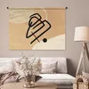 MuchoWow® Wandteppich Wandbehang Schwarz - Braun - Abstrakt Produktbild-Vorschau 5
