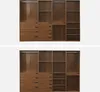 Kit armadio modulare decorazione legno 4 elementi, Noce Anteprima dell’immagine prodotto 5