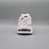 A white and silver ASICS sneaker is shown from the back against a plain gray background. Produktbild-Vorschau