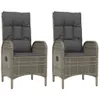 Two identical outdoor chairs with dark gray cushions are shown against a white background. Voir les images du produit