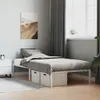vidaXL Rama łóżka metalowa biała 107x203 cm Podgląd zdjęcia produktu 2