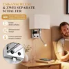 ZMH Lampada da parete a LED, con porta USB, 2W, lampada da Anteprima dell’immagine prodotto 3