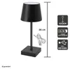 LED Tischleuchte schwarz 10,5x26cm Touchfunktion USB Kabel Produktbild-Vorschau 14