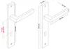 Diagrams of two door handles with dimensions indicated. Produktbild-Vorschau