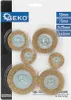 GEKO | Drahtbürsten-Set, 6-teilig, Messing-beschichtete Produktbild-Vorschau 2