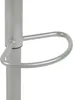 A close-up view of the metallic base and footrest of a bar stool. Náhľad obrázku produktu