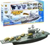 A toy aircraft carrier with miniature vehicles and aircraft, shown both on its packaging and as a standalone toy. Náhľad obrázku produktu