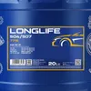 The image shows the label of a 20-liter container of engine oil. Produktbild-Vorschau
