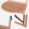 Tavolino in legno di acacia pieghevole semirotondo, 70cm, Anteprima dell’immagine prodotto 2