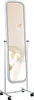 A white full-length mirror on a stand with wheels. Podgląd zdjęcia produktu