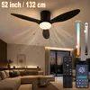 LED-plafondventilator met licht, 52 inch, zwart, met een Productafbeelding-voorbeeld 1
