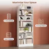 Bücherregal mit 7 Fächern, 24 x 60 x 199,2 cm, Weiß | Produktbild-Vorschau 2