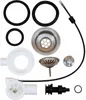 A collection of plumbing parts for a sink drain. Produktbild-Vorschau