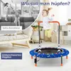 A collage showing a child jumping on a trampoline and a split image of children jumping on a sofa. Náhled obrázku produktu